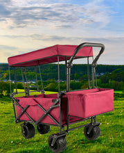 Load image into Gallery viewer, Upgraded Heavy Duty Large Foldable Multi Use Wagon For Kids Dog Utility Yard Garden Cart - AcornPick
