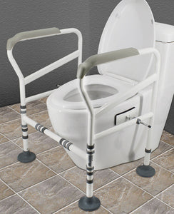 Upgraded Handicap Toilet Seat Riser with Handrail Legs No Assembly Required - AcornPick