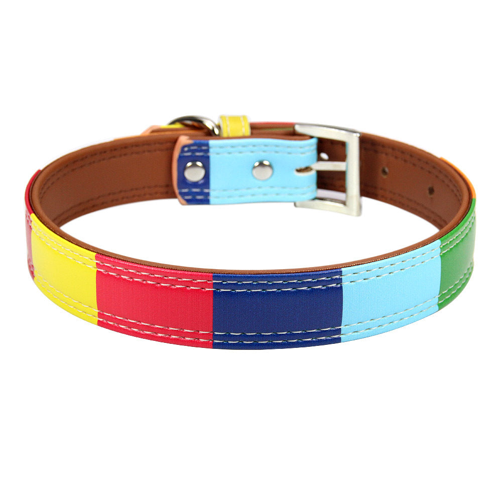 PU And Nylon Colorful Dog Collar For Big Dogs - AcornPick