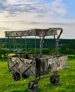 Upgraded Heavy Duty Large Foldable Multi Use Wagon For Kids Dog Utility Yard Garden Cart - AcornPick